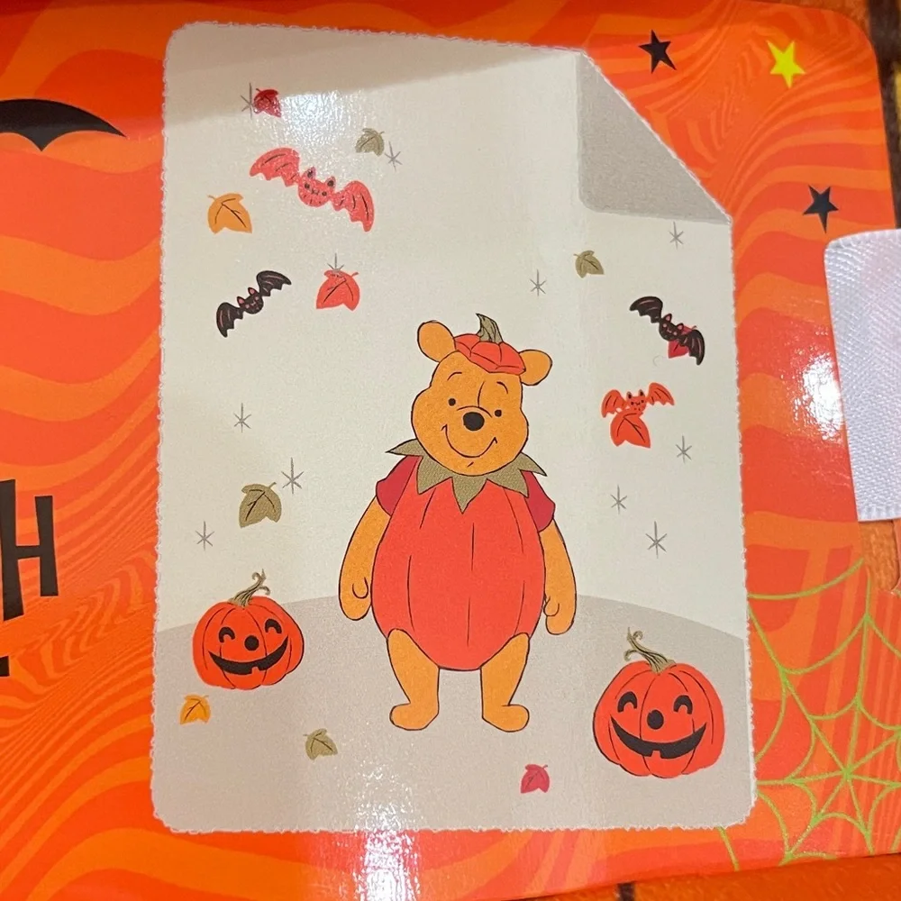 NEW Disney Winnie the Pooh Halloween Pumpkin Baby‎ Blanket Sherpa Plush 30x40